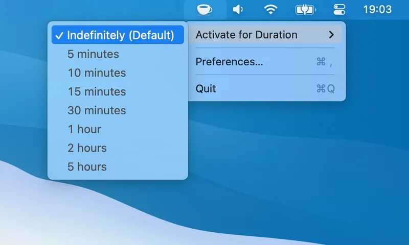 KeepingYouAwake menubar app preview