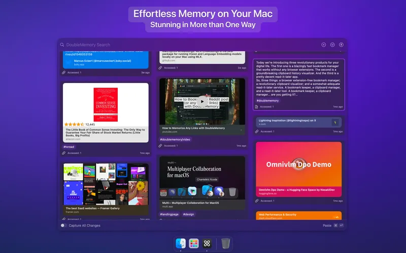 DoubleMemory menubar app preview