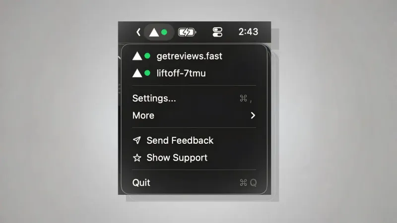 Deploy Status for Vercel menubar app preview