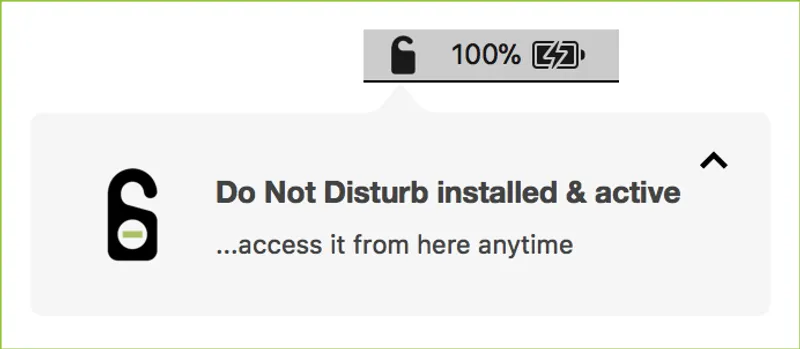 Do Not Disturb menubar app preview