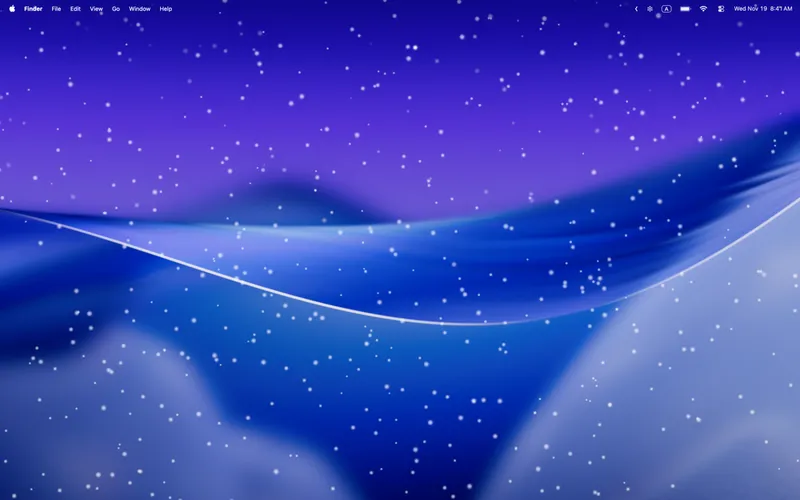 Let It Snow Desktop menubar app preview