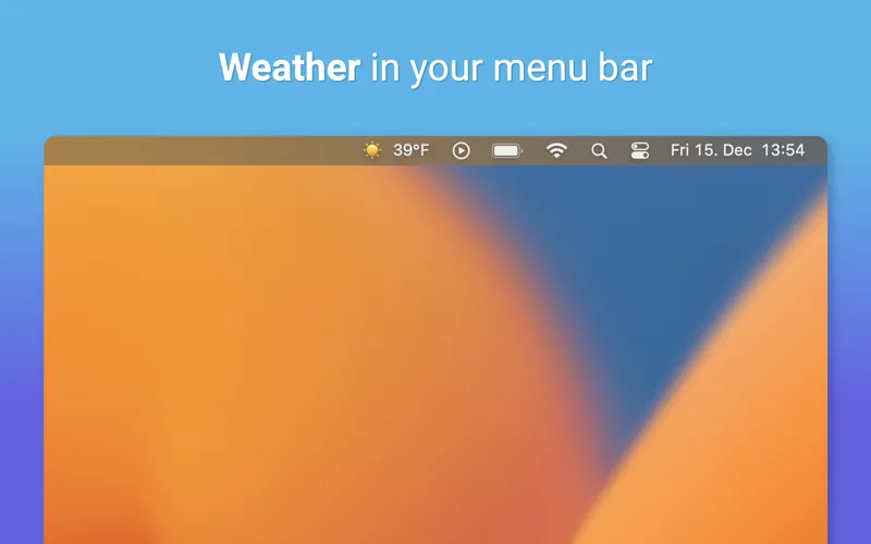 Weather Emoji menubar app preview