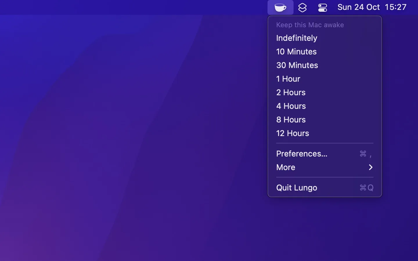 Lungo screenshot showing the app interface