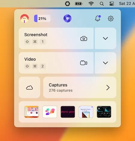 Capster screenshot showing the app interface