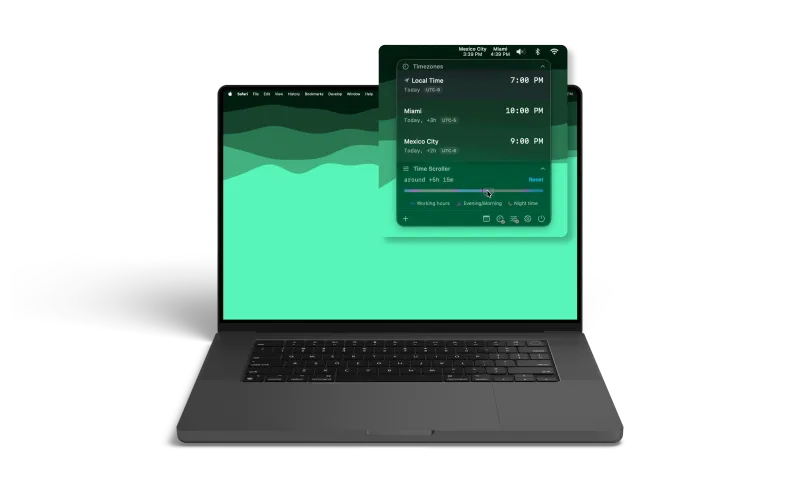 Time menubar app preview