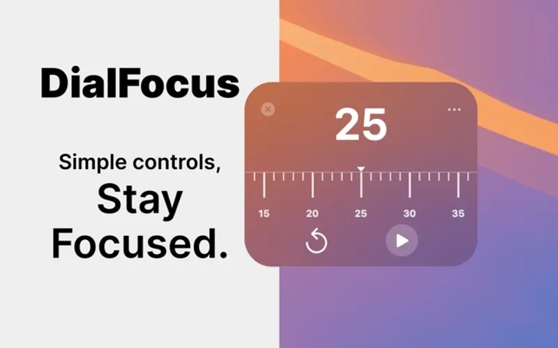 DialFocus Timer menubar app preview