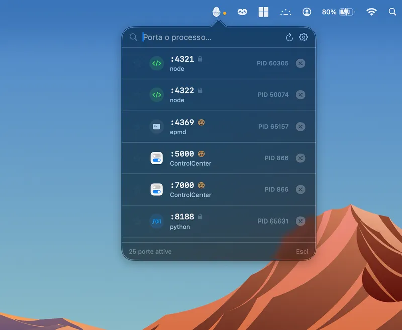 Doorry menubar app preview