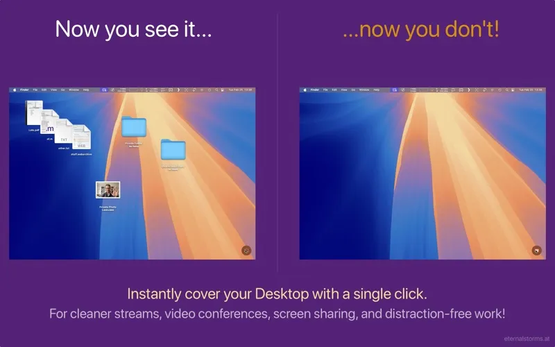 DeskMat menubar app preview