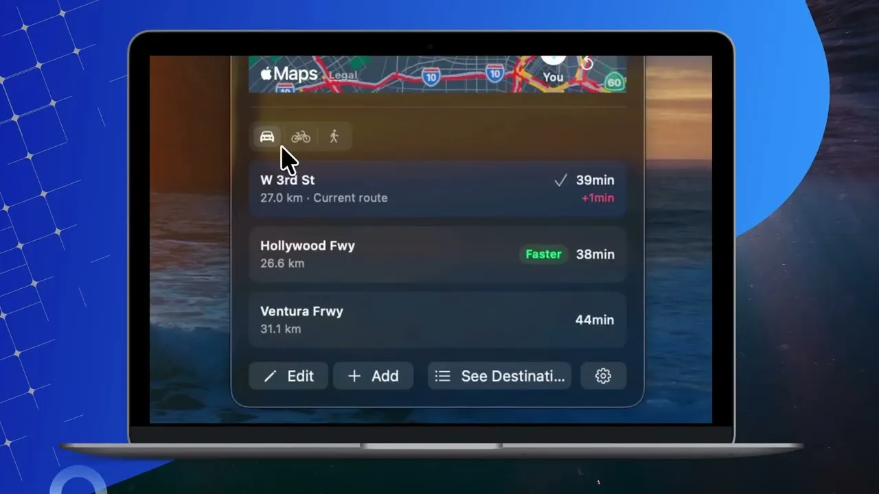 CommuteBar screenshot showing the app interface