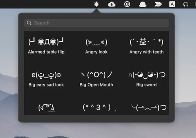 FlipTable menubar app preview