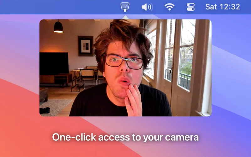 Hand Mirror menubar app preview
