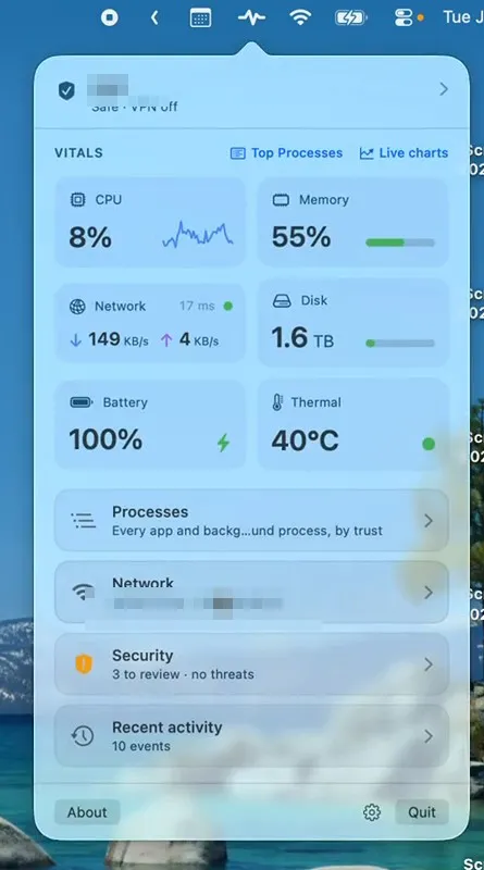 Mojo Pulse screenshot showing the app interface