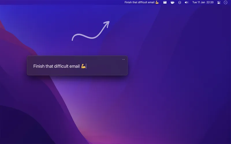 One Thing menubar app preview