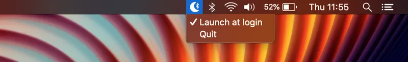 Bluesnooze menubar app preview