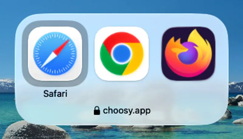 Choosy menubar app preview