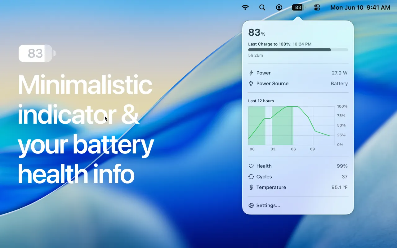 Bettery screenshot showing the app interface
