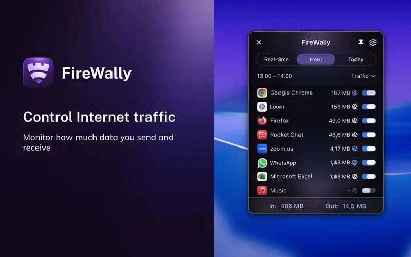 FireWally menubar app preview