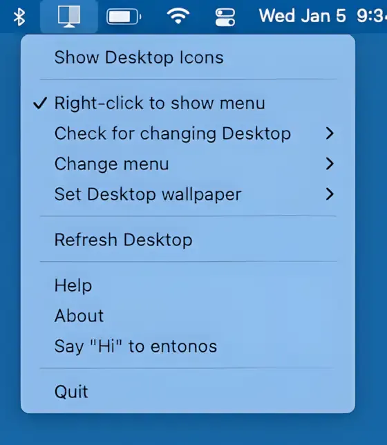Hide Icons screenshot showing the app interface